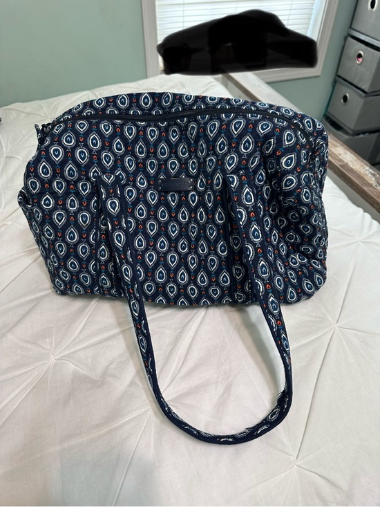 Vera Bradley Handbags - Vera Bradley Quilted Navy Patterned Small Duffel Bag